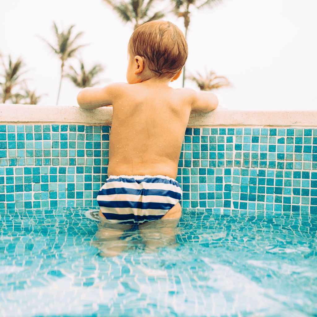nachhaltige Schwimmwindel hält Stuhlgang sicher zurück